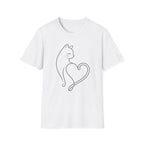 Cat Heart Minimalist Graphic Tee