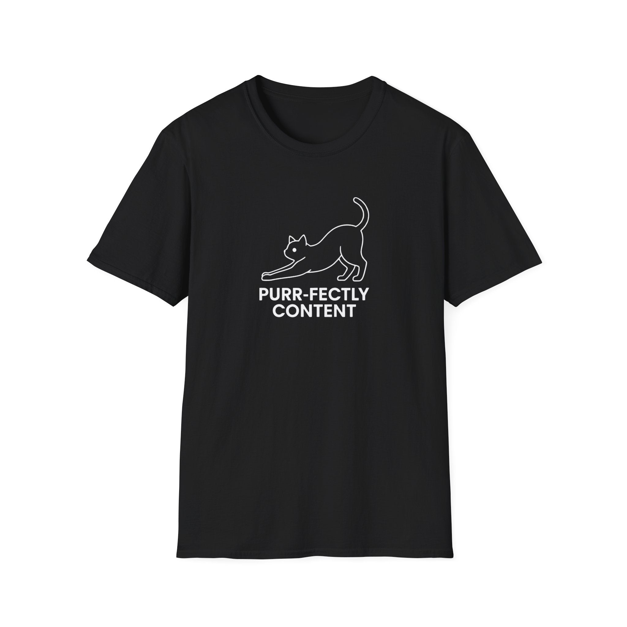 Purr-Fectly Content White Graphic Tee