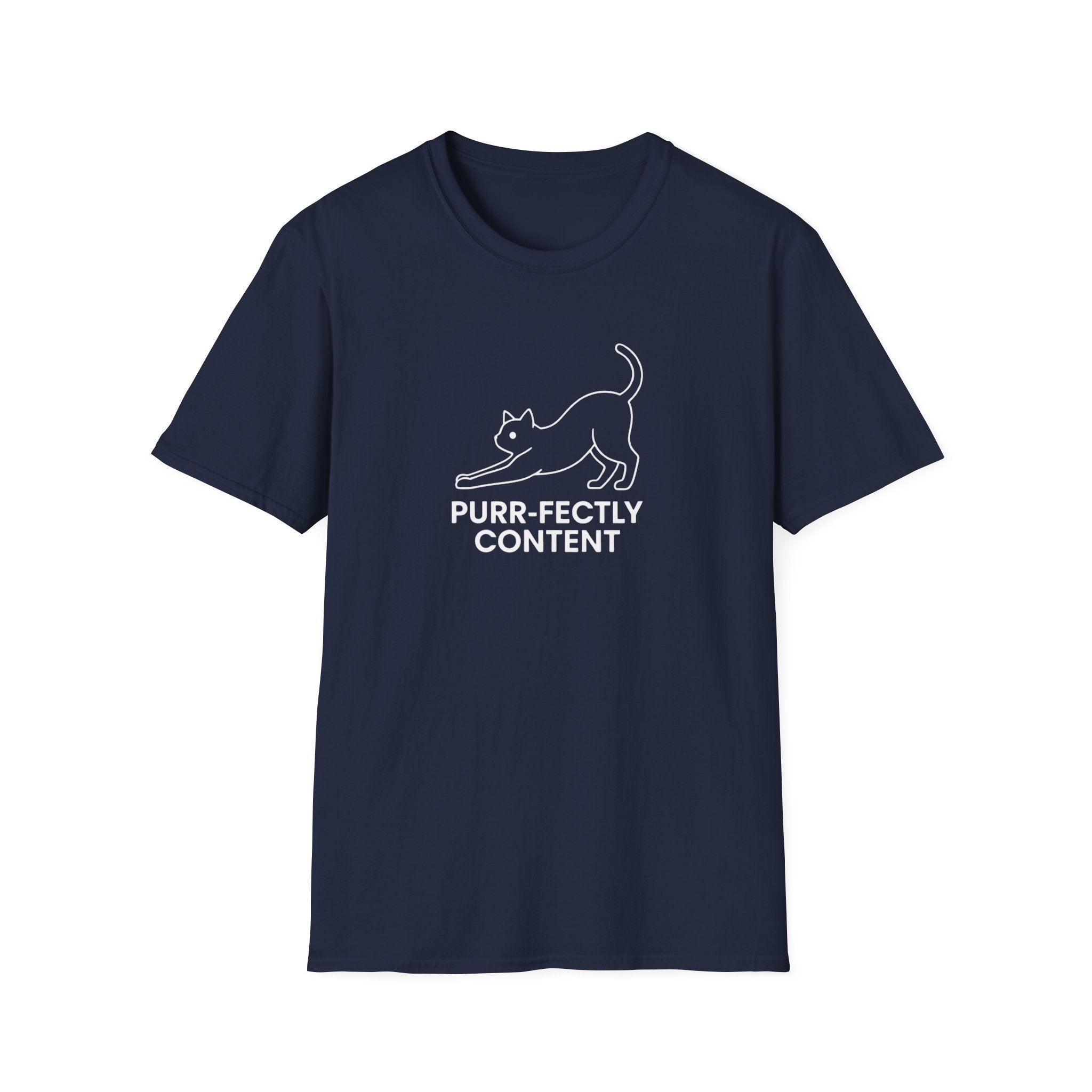 Purr-Fectly Content White Graphic Tee