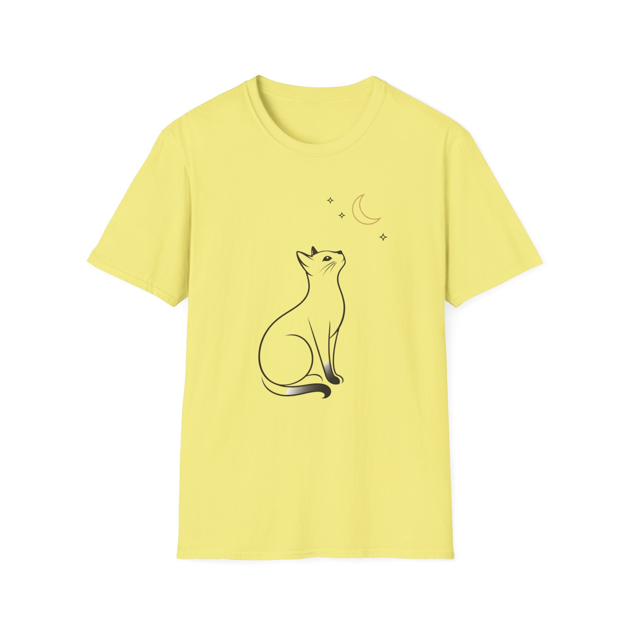 Cat Moon Stars Graphic Tee