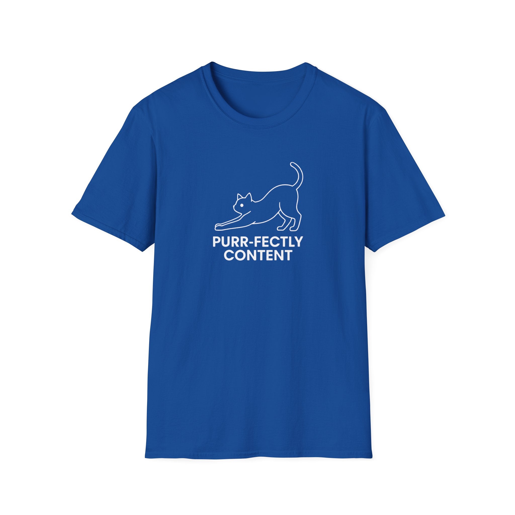 Purr-Fectly Content White Graphic Tee