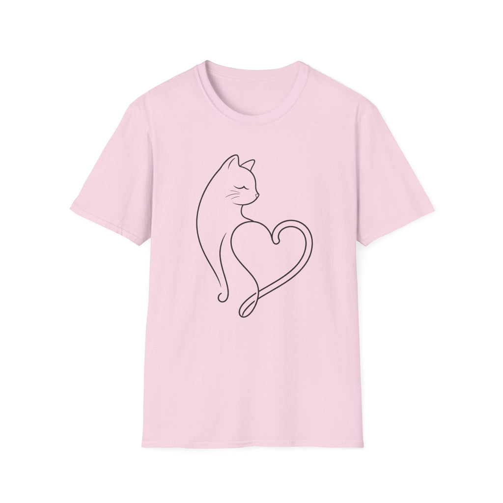 Cat Heart Minimalist Graphic Tee