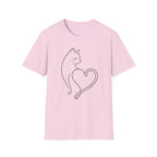 Cat Heart Minimalist Graphic Tee