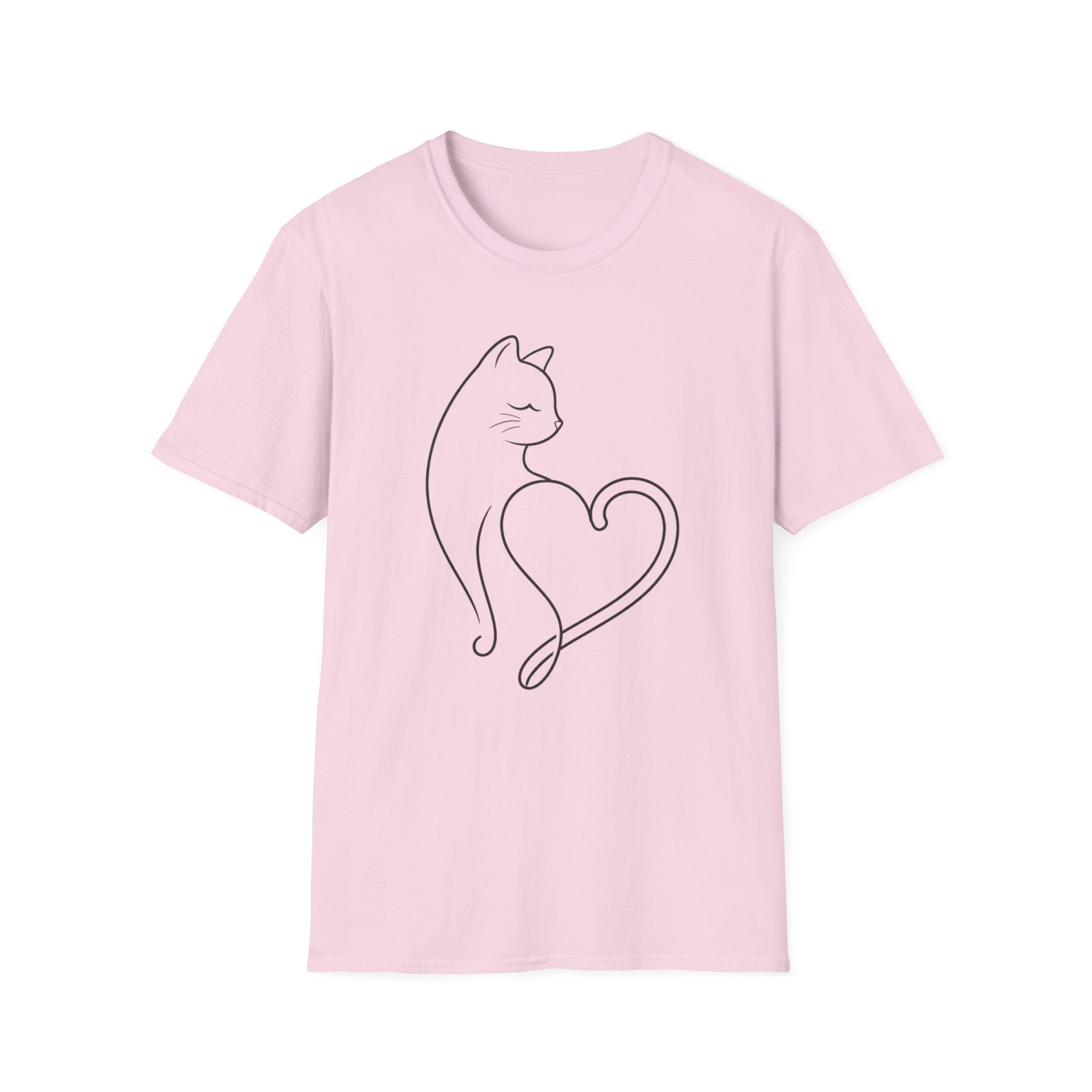 Cat Heart Minimalist Graphic Tee
