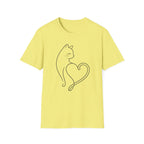Cat Heart Minimalist Graphic Tee
