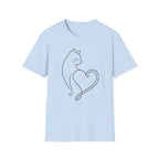 Cat Heart Minimalist Graphic Tee
