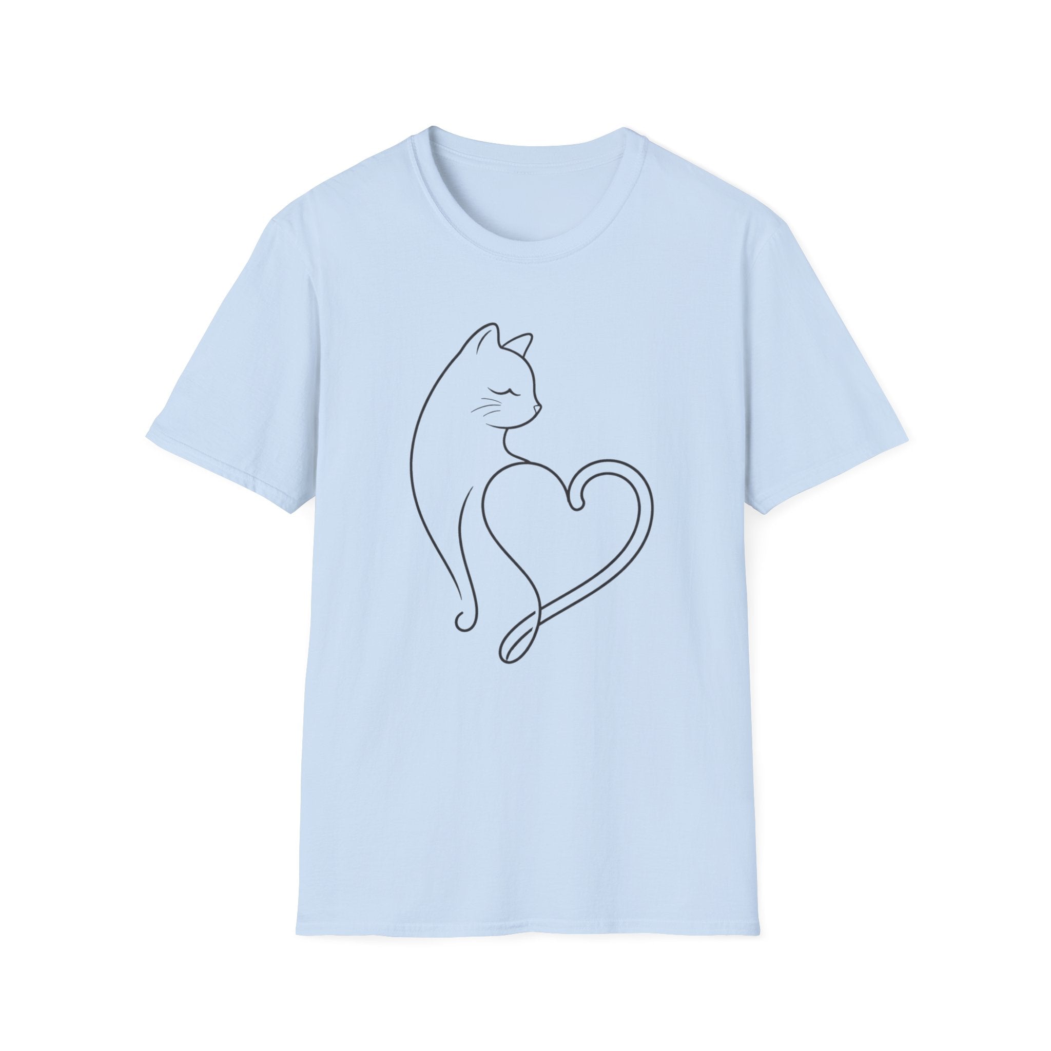 Cat Heart Minimalist Graphic Tee