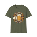 Cat Dad and Cold Beer Graphic Tee