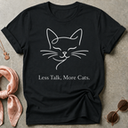 Less Talk More Cats White Graphic Tee