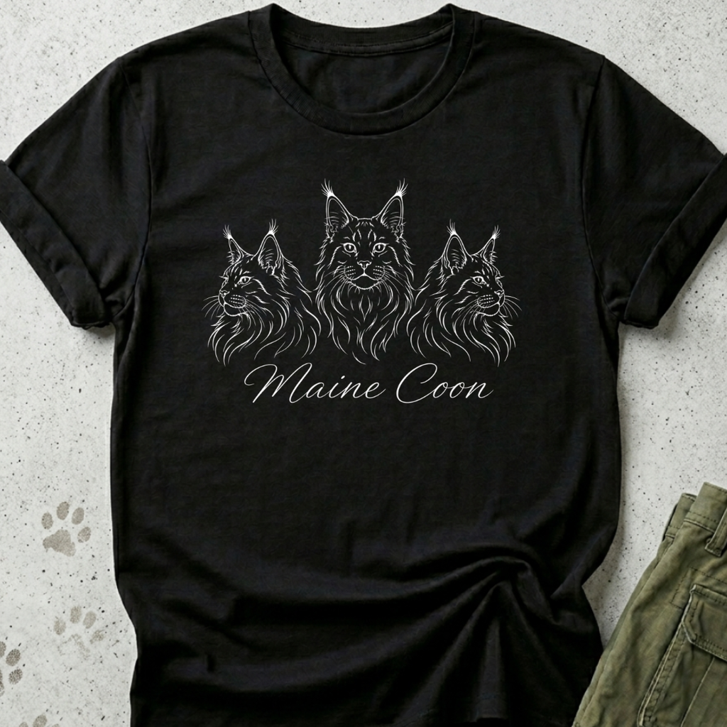 Three Maine Coons Graphic Tee