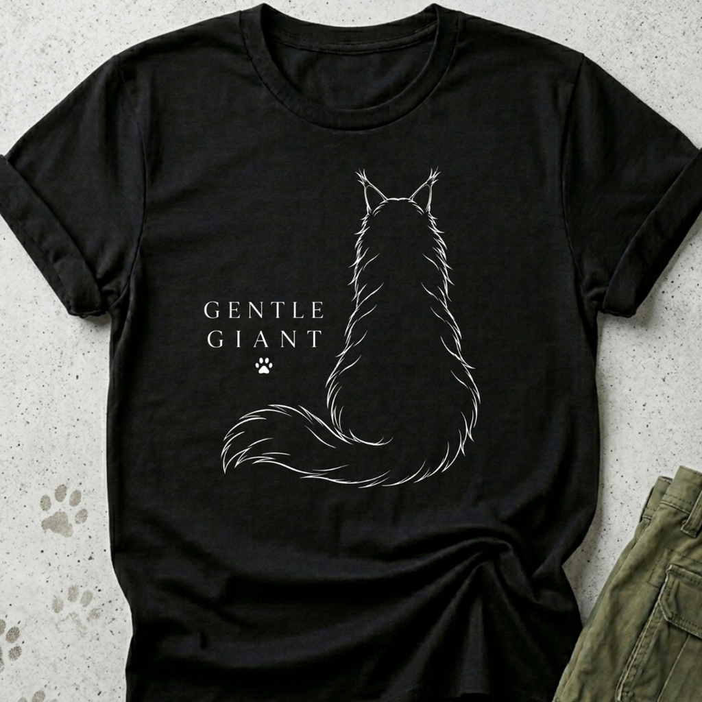 Maine Coon Gentle Giant Back Graphic Tee