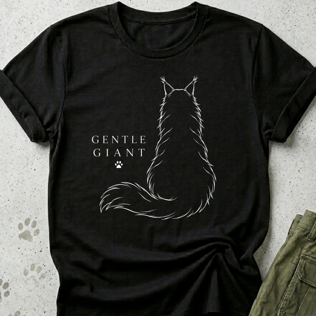 Maine Coon Gentle Giant Back Graphic Tee