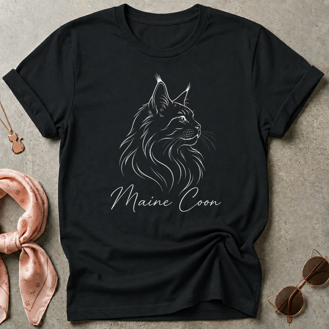 Maine Coon Minimalist Graphic Tee
