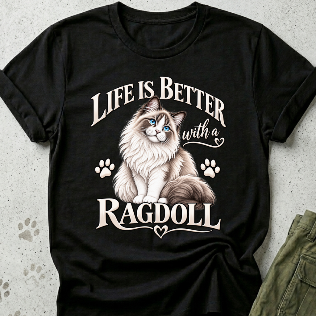 Ragdoll Life Is Better Graphic Tee