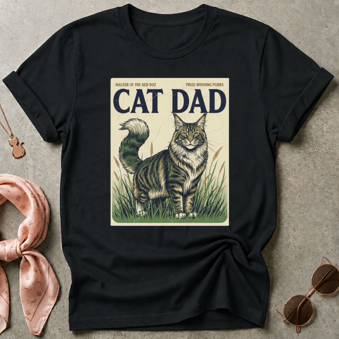 Cat Dad Maine Coon Graphic Tee