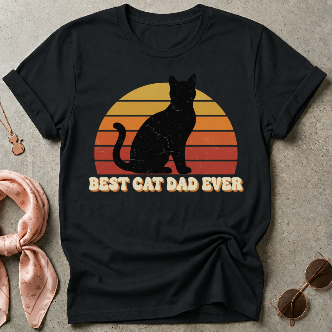 Best Cat Dad Ever Two Graphic Tee