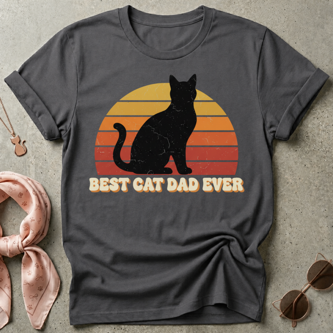 Best Cat Dad Ever Two Graphic Tee