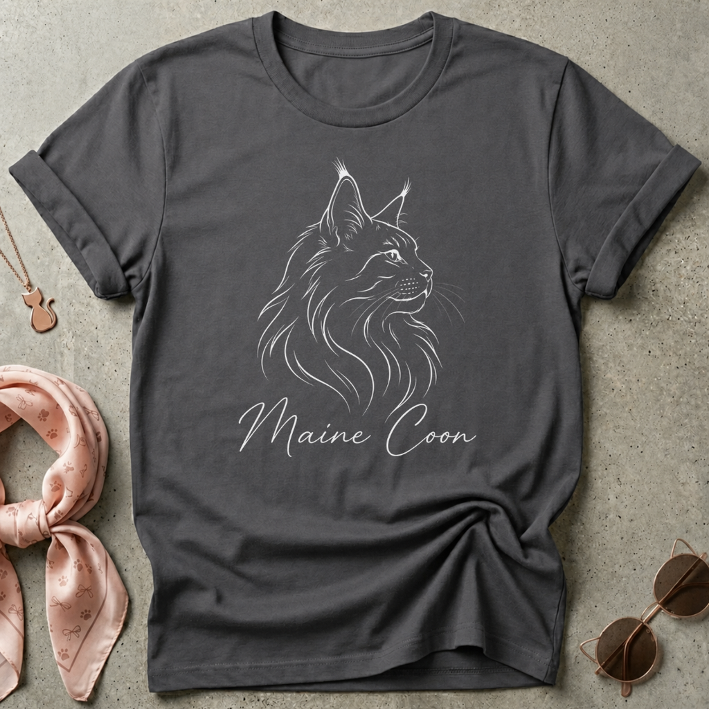 Maine Coon Minimalist Graphic Tee