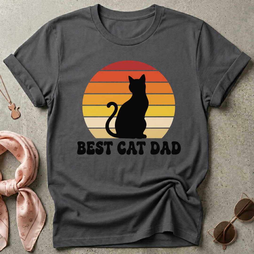 Best Cat Dad Graphic Tee