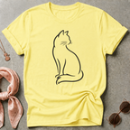 Black Silhouette Cat Graphic Tee