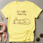Cat Plus Coffee Graphic Tee