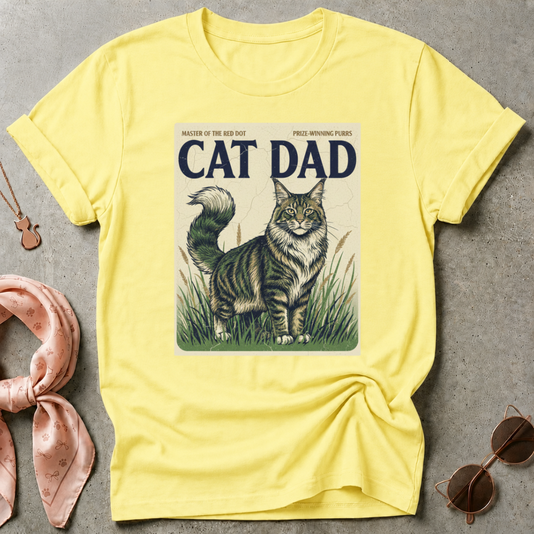 Cat Dad Maine Coon Graphic Tee