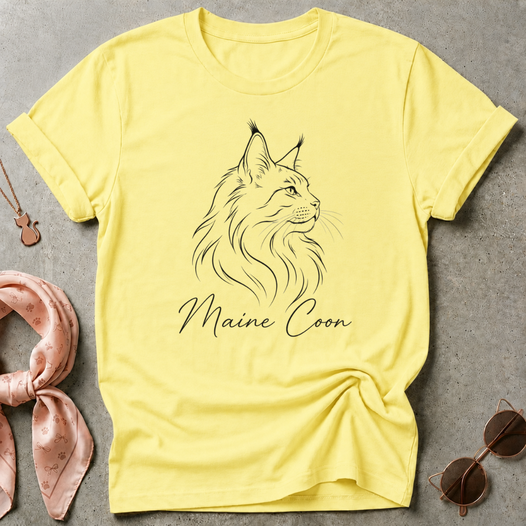 Maine Coon Minimalist Graphic Tee