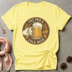 Cat Dad and Cold Beer Graphic Tee