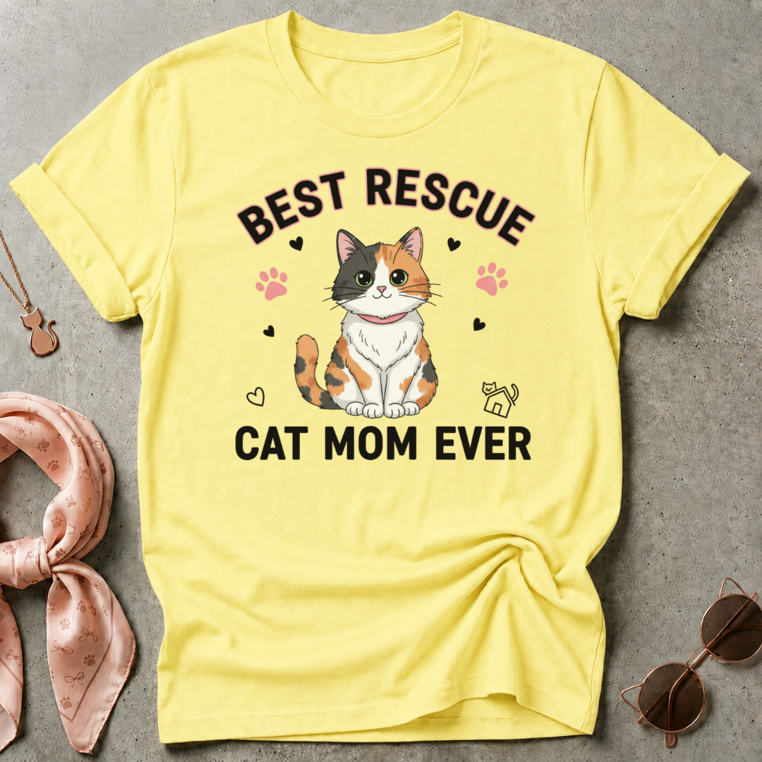 Best Rescue Cat Mom Ever Graphic Tee