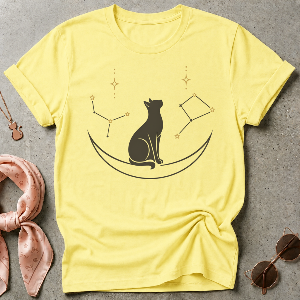 Cat Moon Sitting Graphic Tee