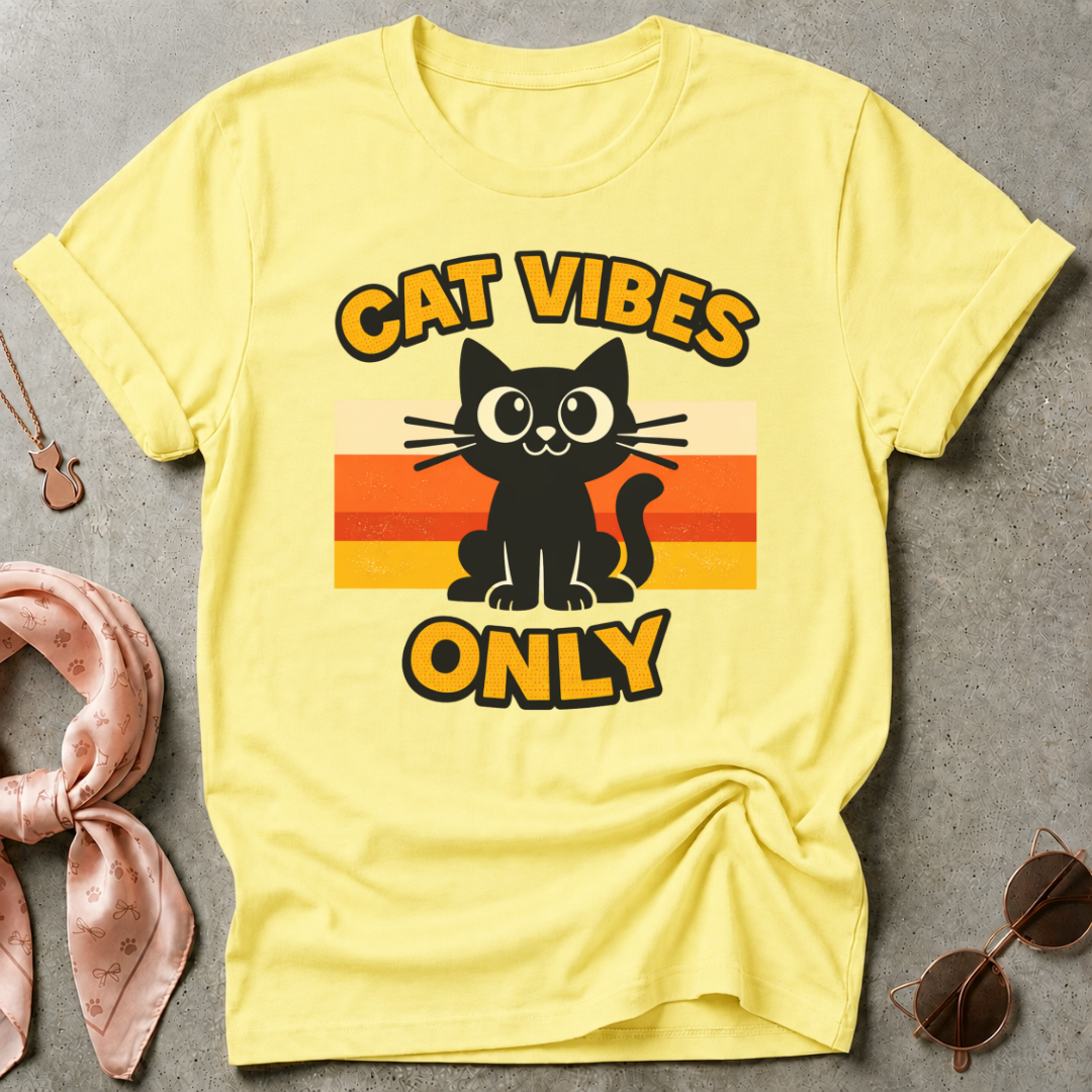 Cat Vibes Only Graphic Tee