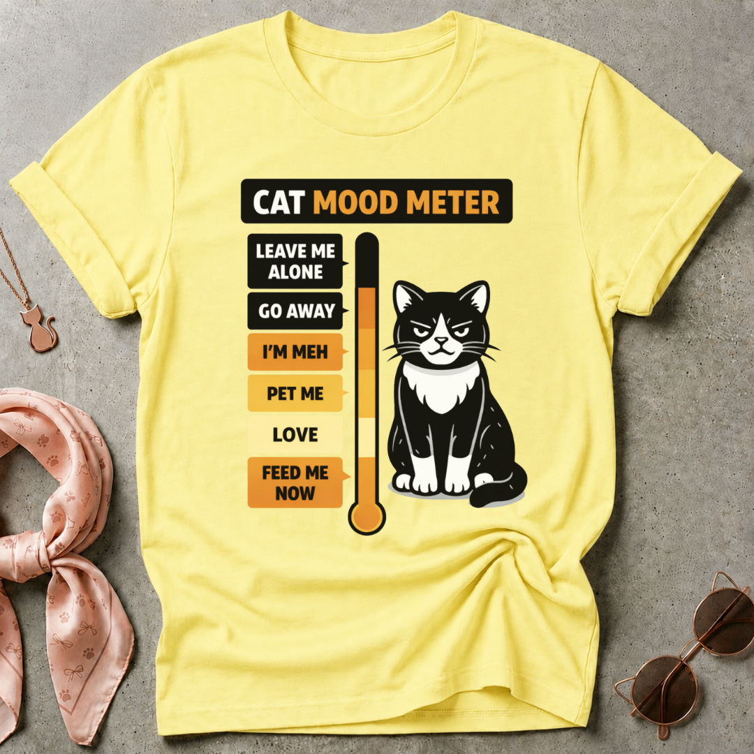 Cat Mood Meter Graphic Tee