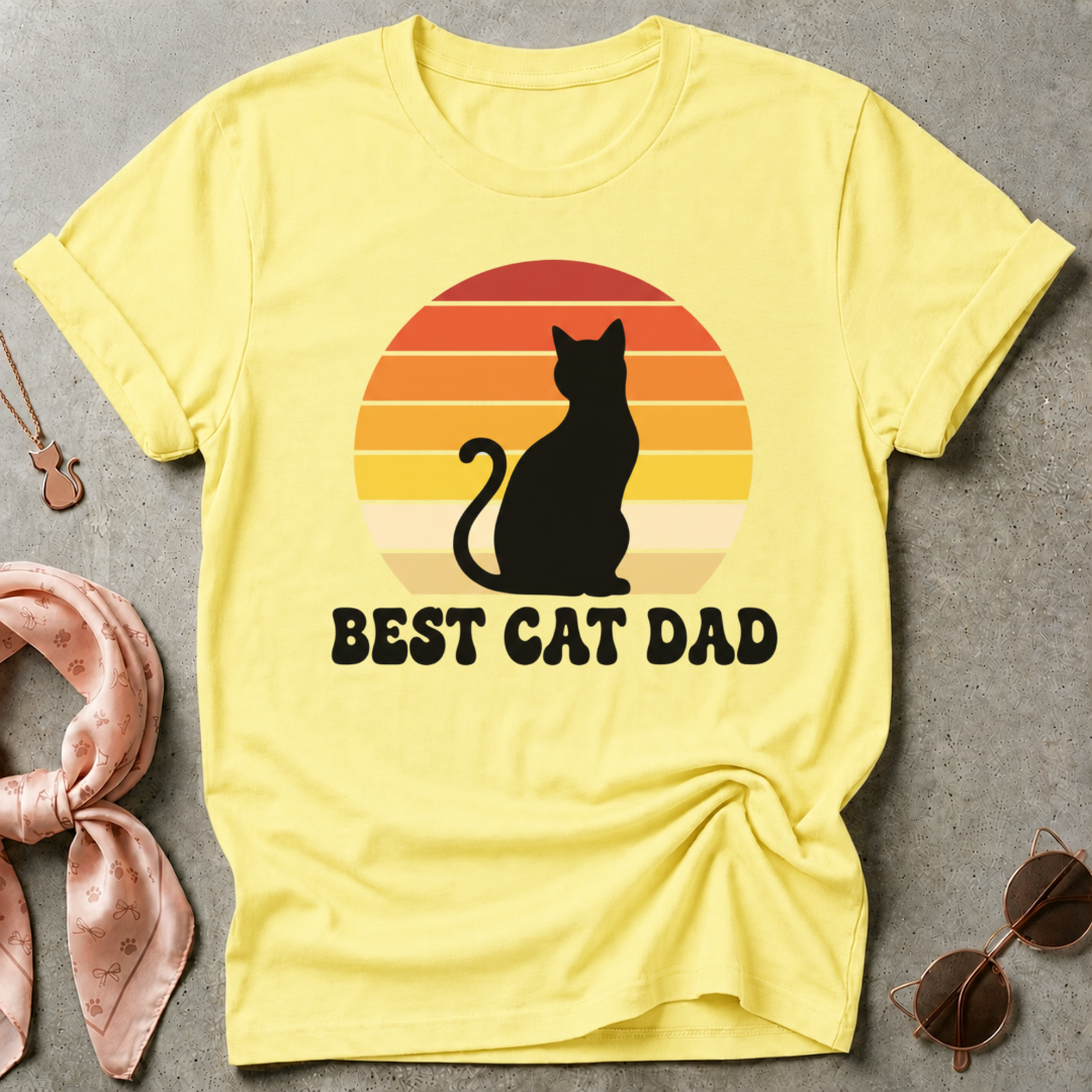 Best Cat Dad Graphic Tee