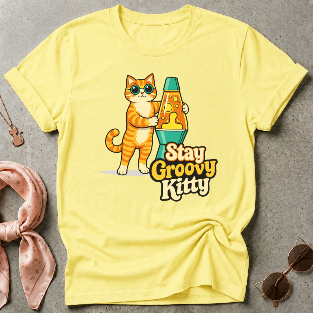 Stay Groovy Kitty Graphic Tee