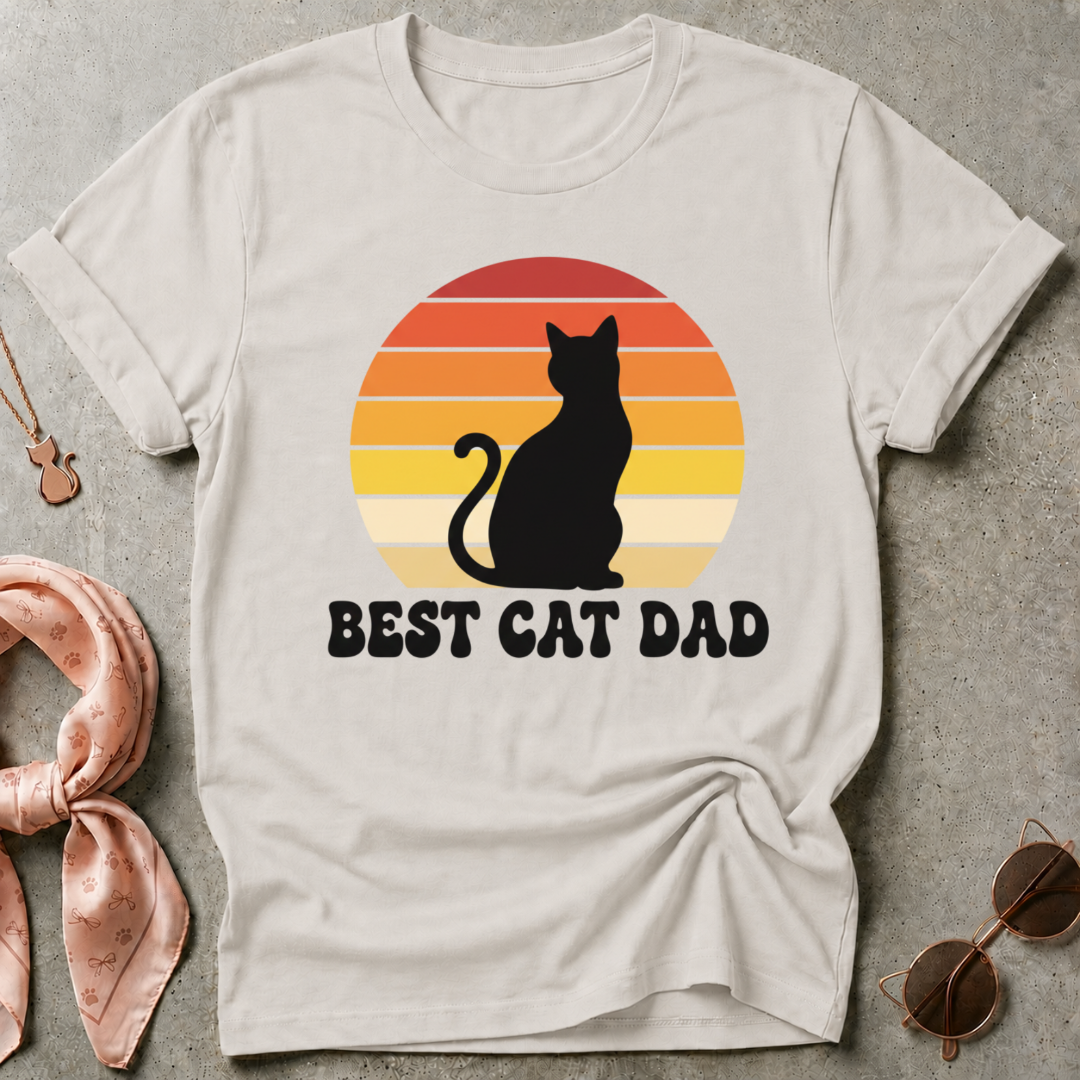 Best Cat Dad Graphic Tee