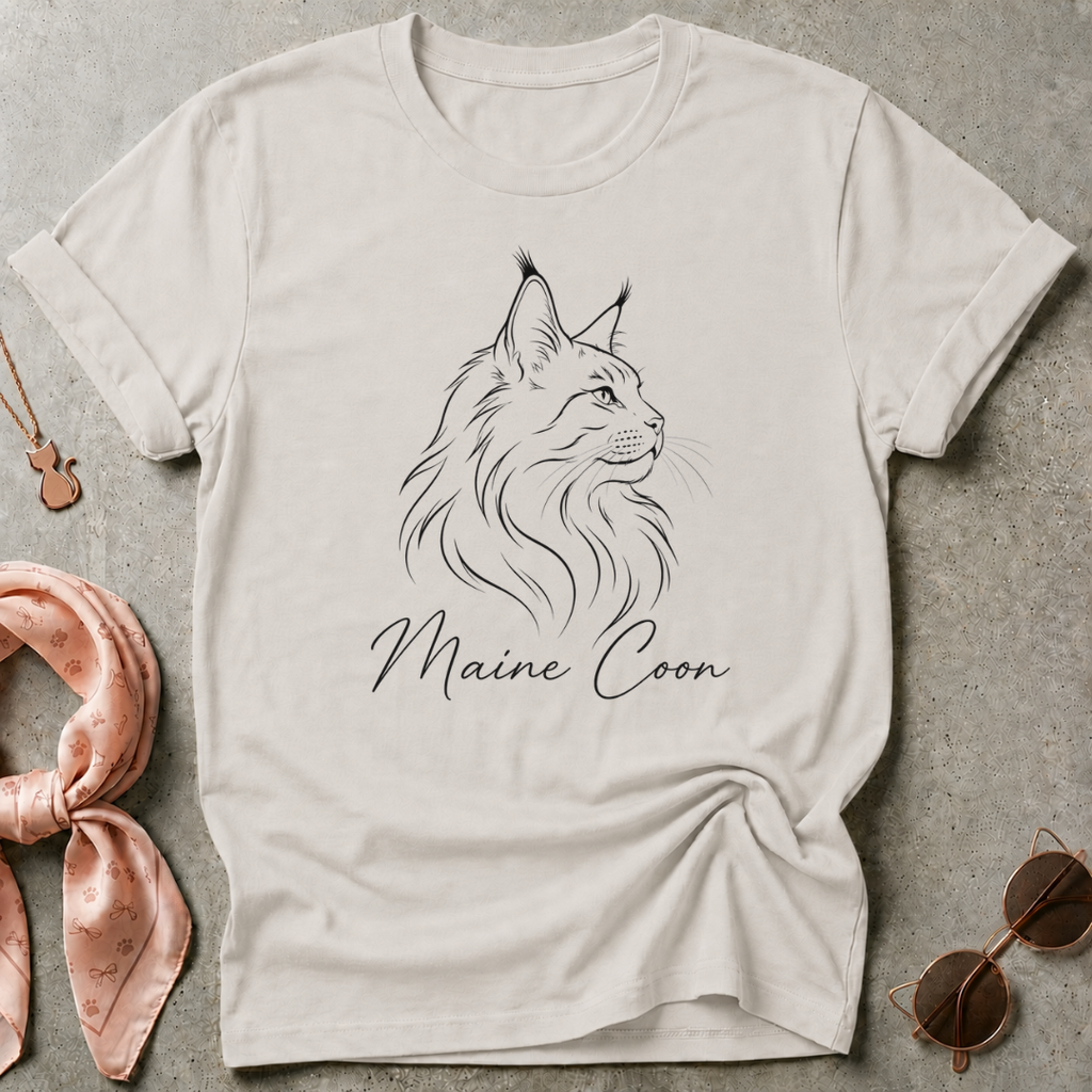 Maine Coon Minimalist Graphic Tee