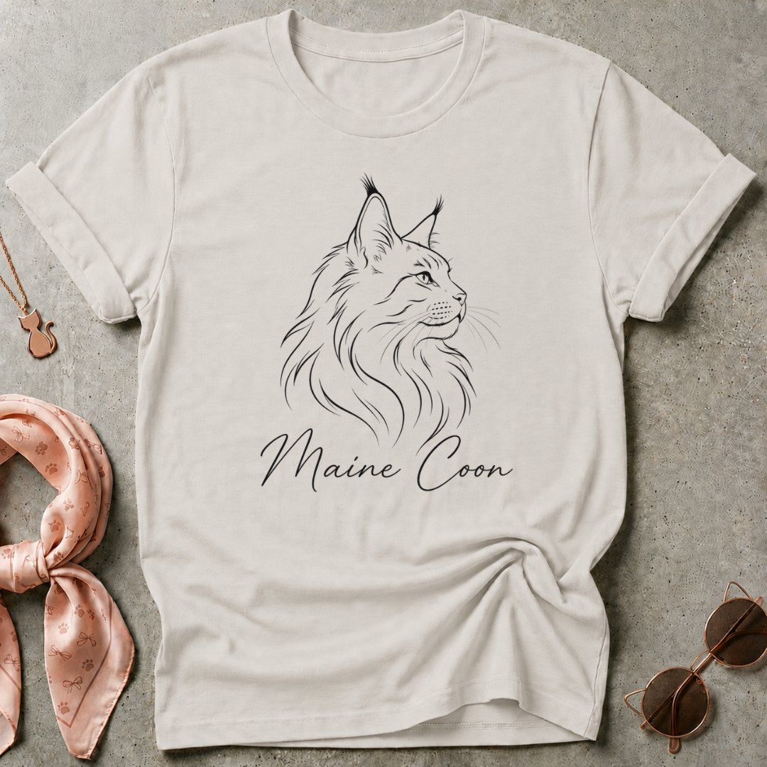 Maine Coon Minimalist Graphic Tee