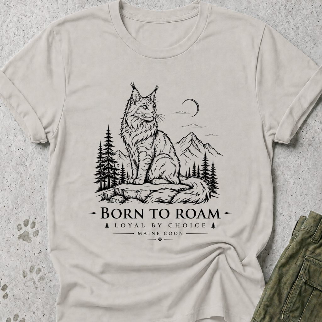Maine Coon Born To Roam Graphic Tee