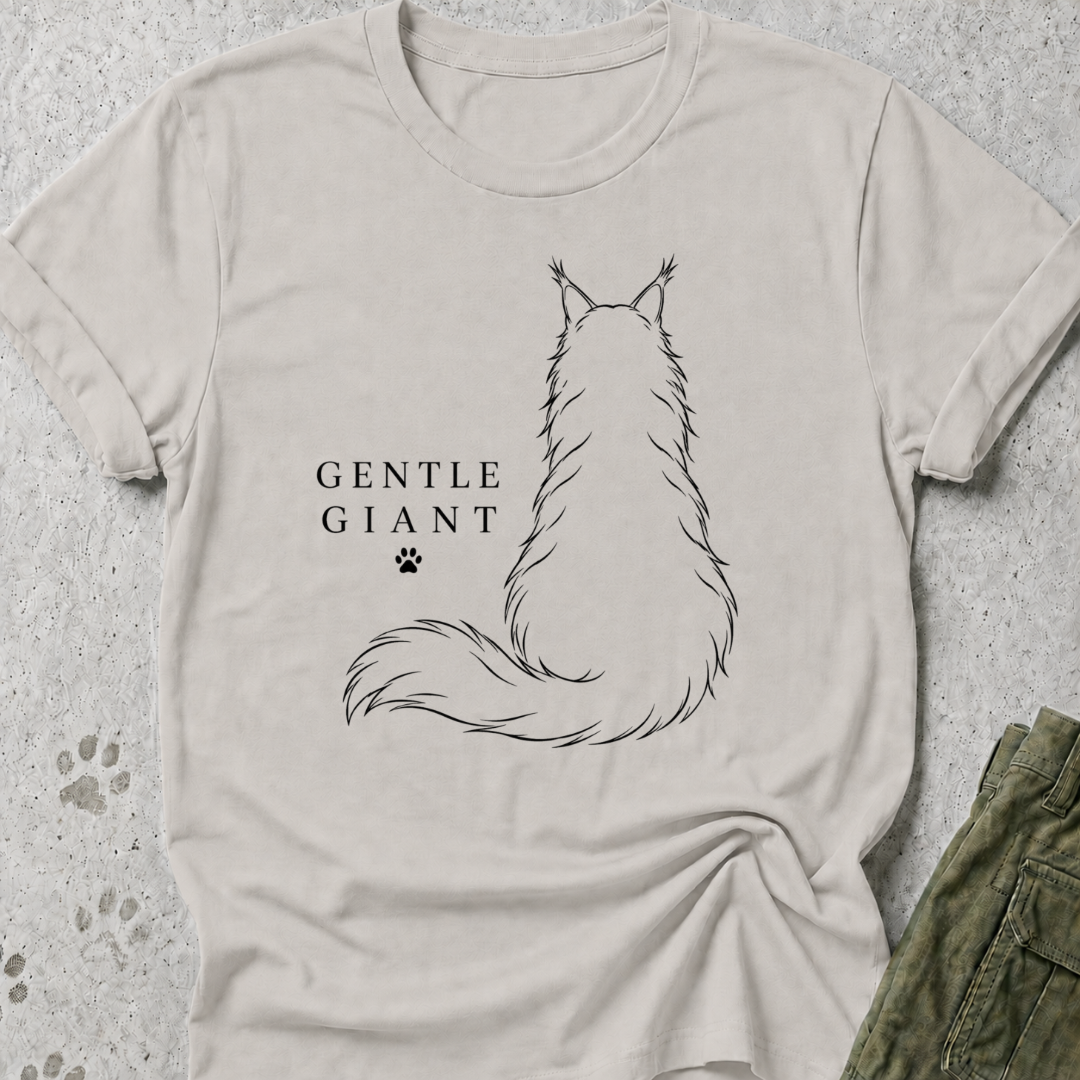 Maine Coon Gentle Giant Back Graphic Tee