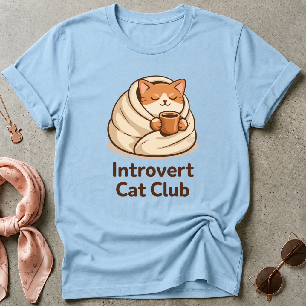 Introvert Cat Club Graphic Tee