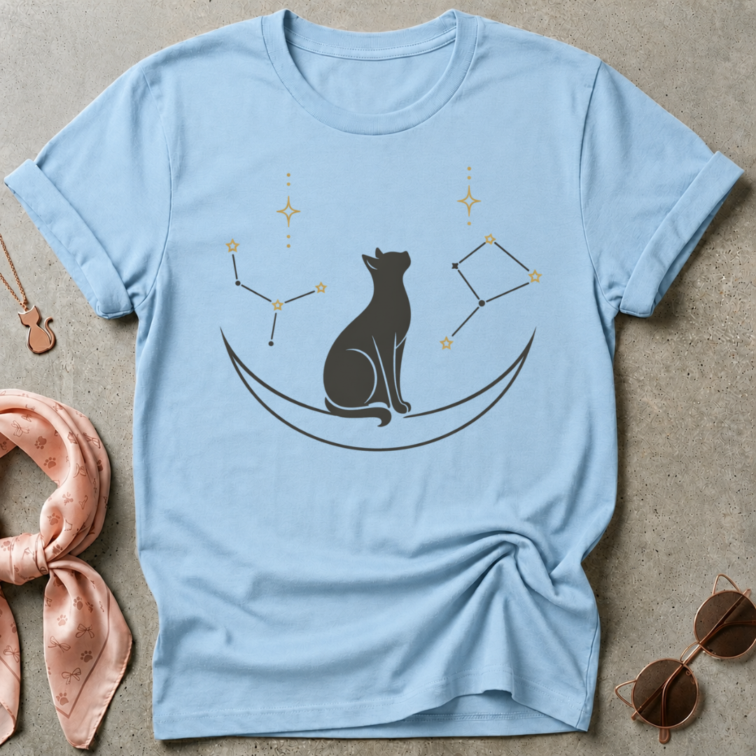 Cat Moon Sitting Graphic Tee