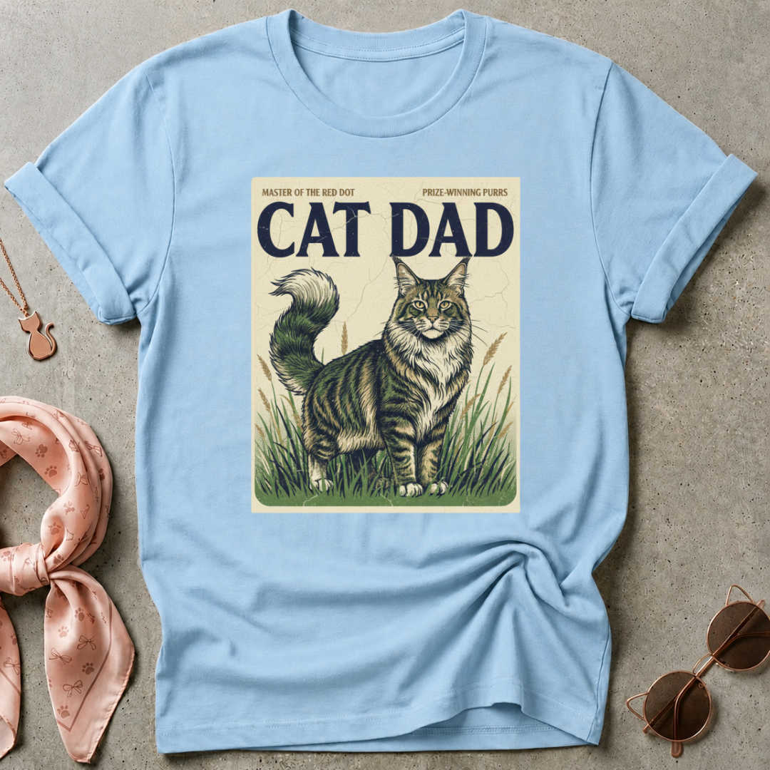 Cat Dad Maine Coon Graphic Tee