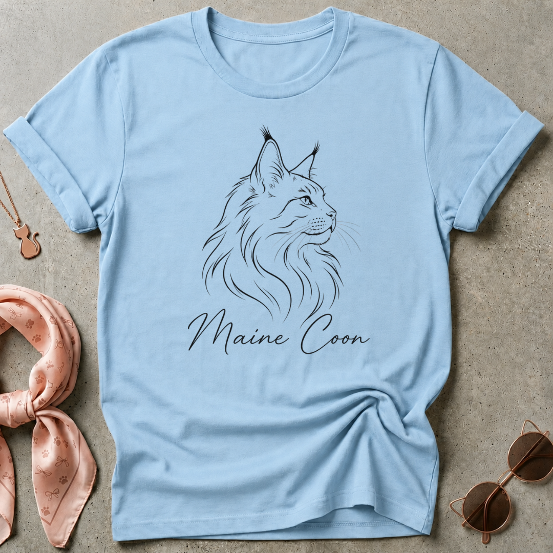 Maine Coon Minimalist Graphic Tee