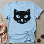 Black Cat Face Graphic Tee