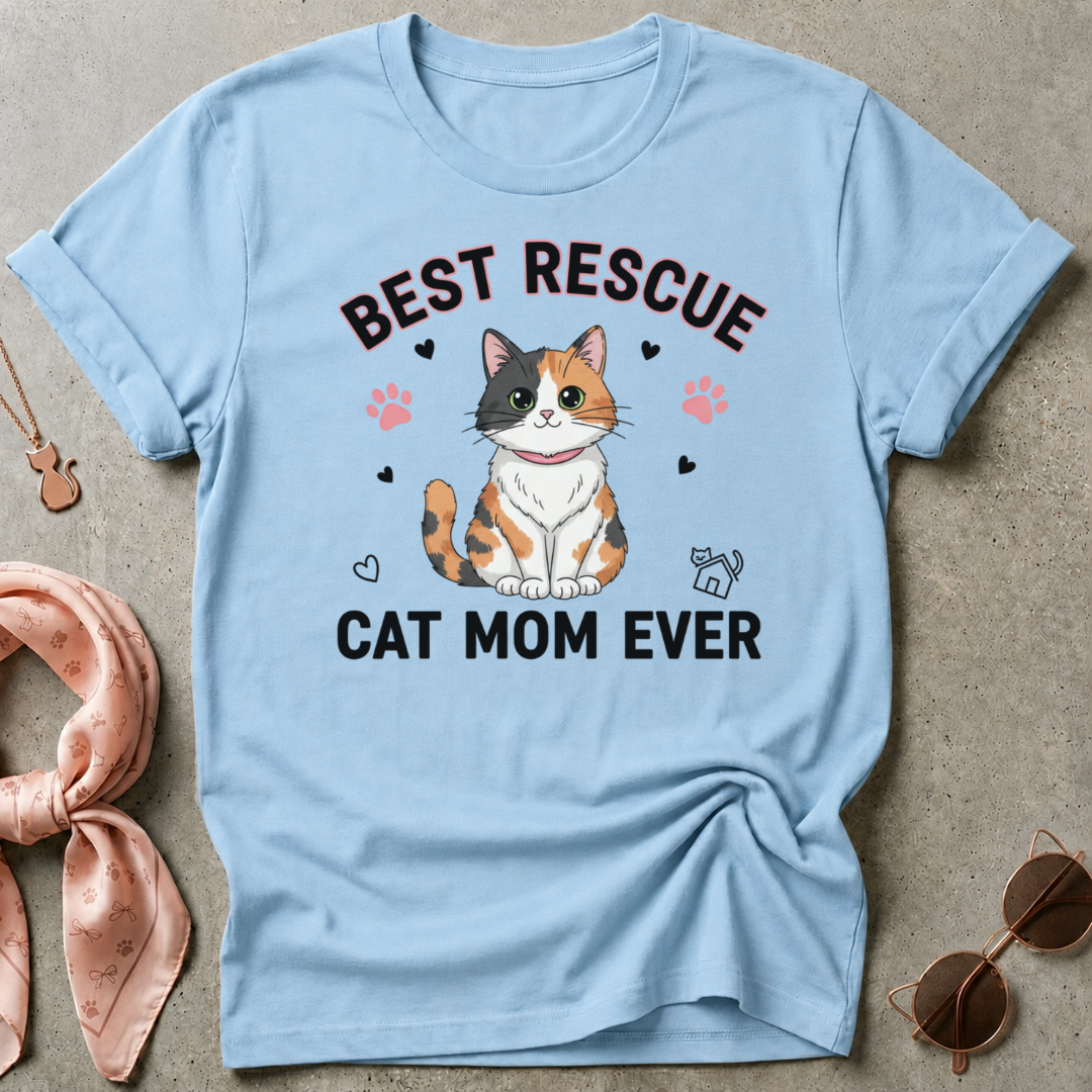 Best Rescue Cat Mom Ever Graphic Tee
