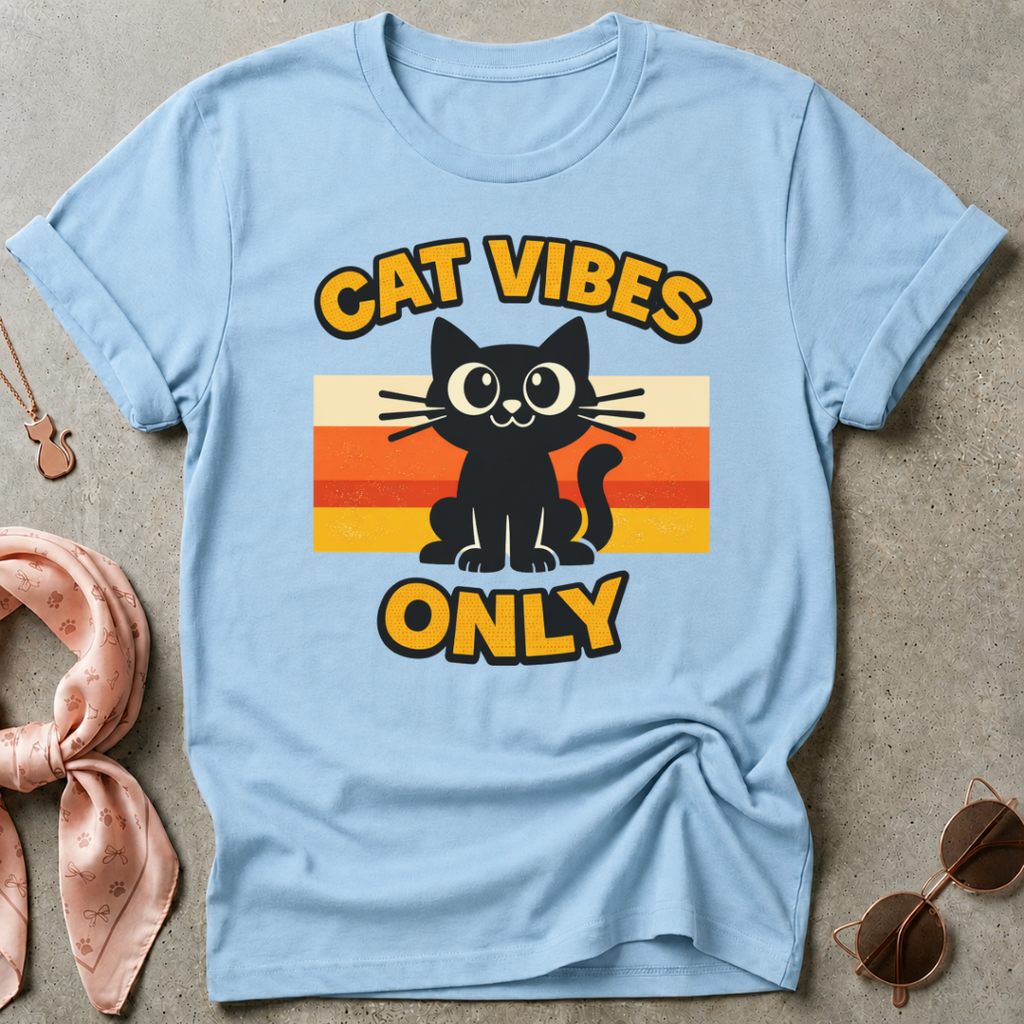 Cat Vibes Only Graphic Tee