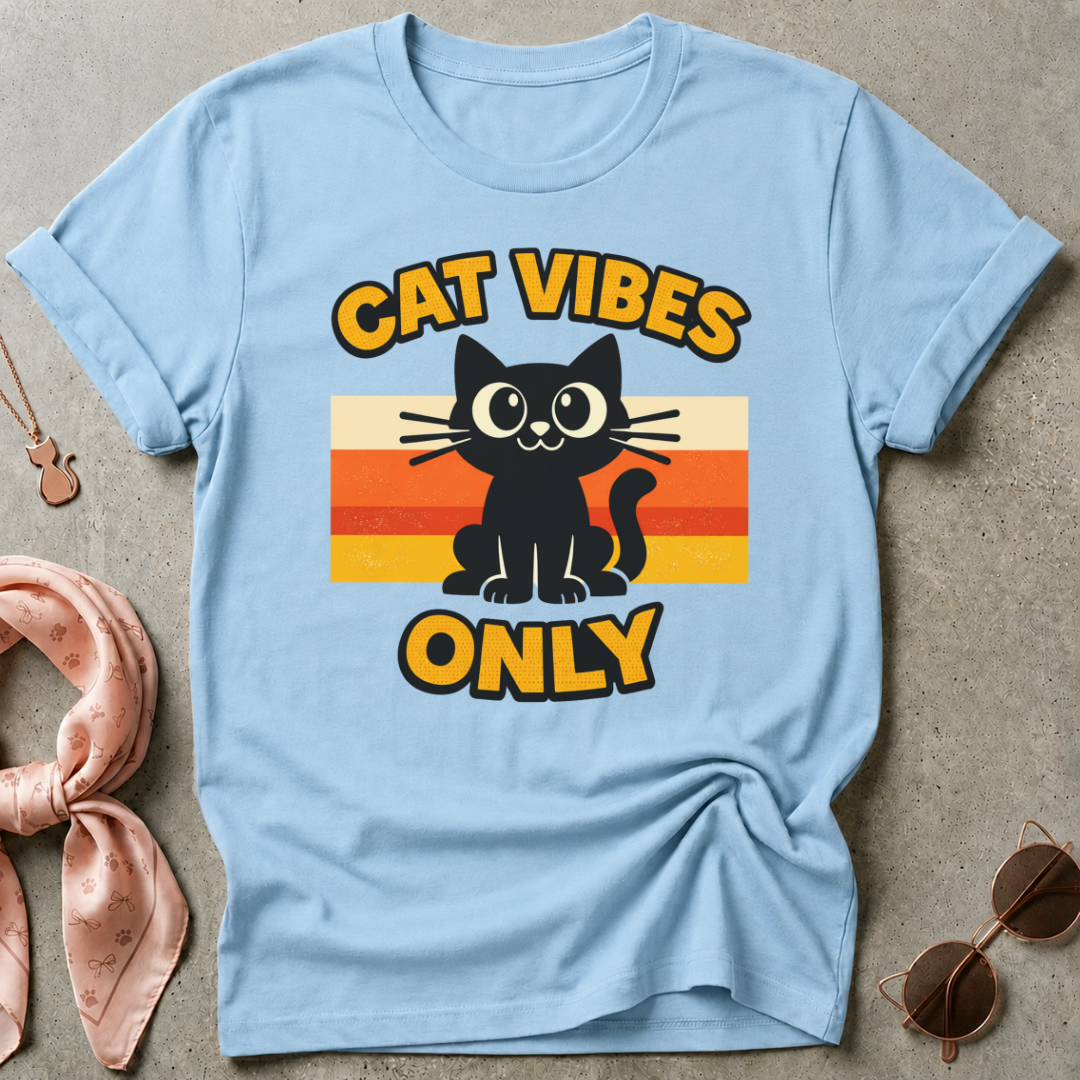 Cat Vibes Only Graphic Tee