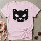 Black Cat Face Graphic Tee