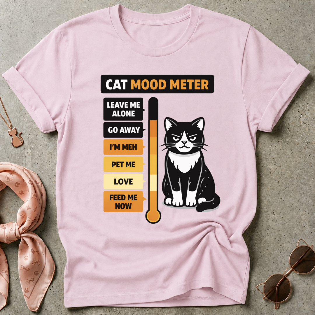 Cat Mood Meter Graphic Tee