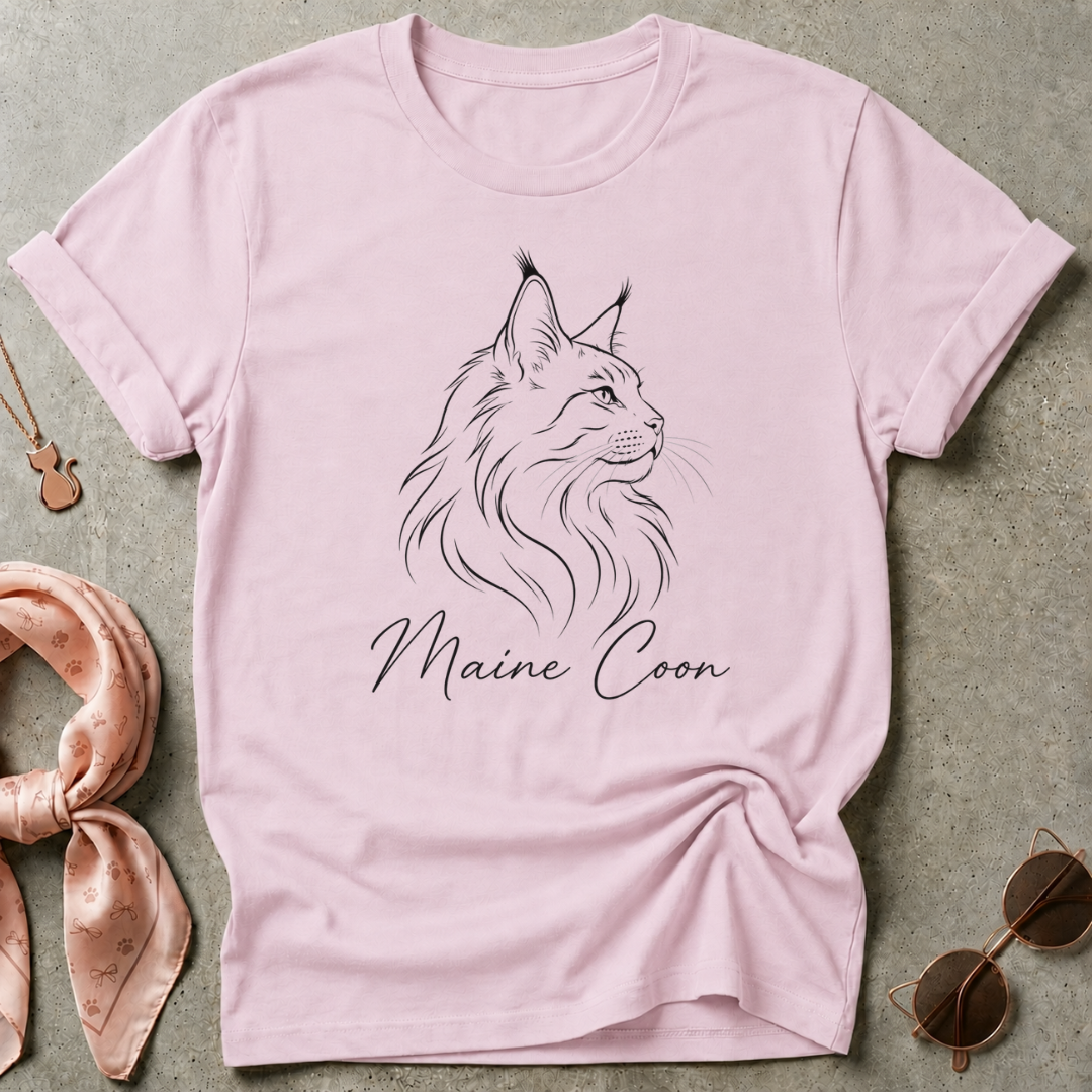 Maine Coon Minimalist Graphic Tee